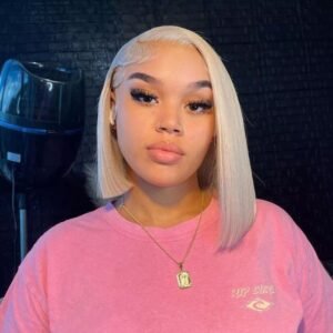 bob lace front natural blonde