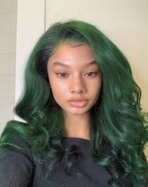 13x4 frontal lace wig forest green