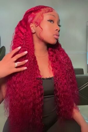 double drown frontal red curly